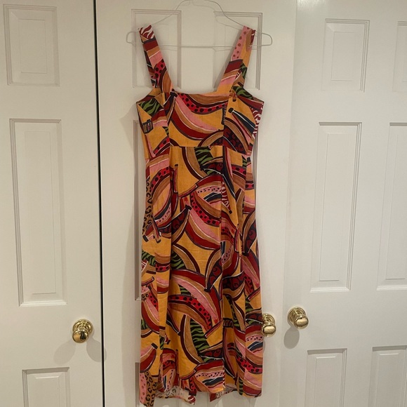 Farm Rio multi banana linen midi dress - Picture 7 of 11